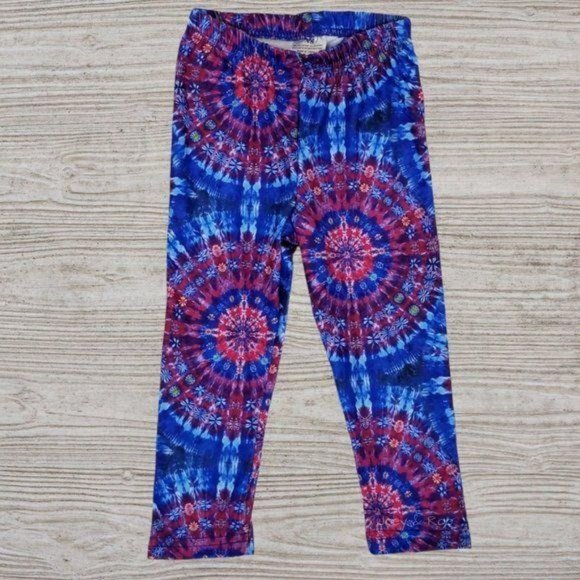 Blue High Low Tunic Tie Dye Leggings & Scarf Set - Picture 3 of 4